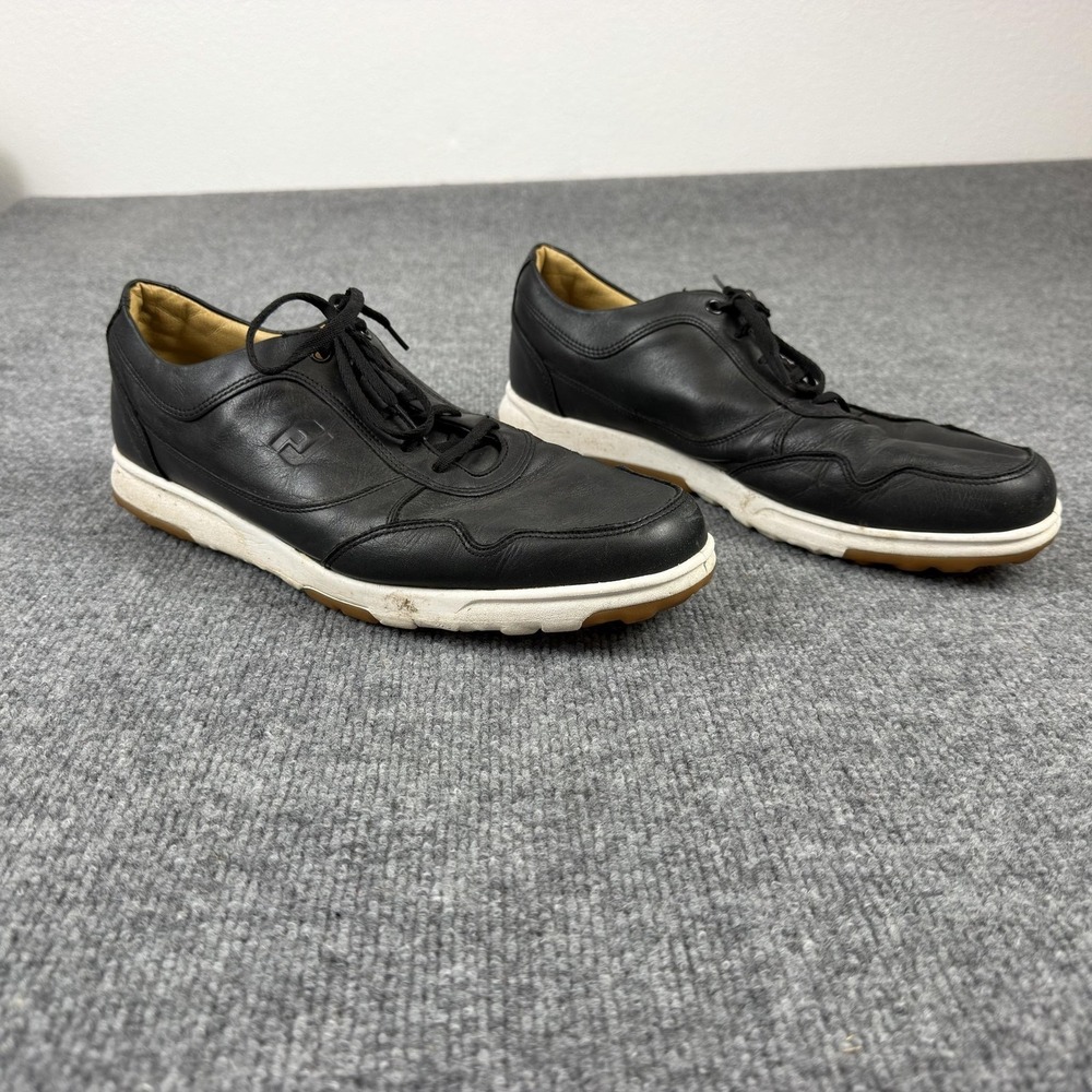 FootJoy‎ Golf Shoes Mens 11.5M Black Leather 54515 Spikeless Sneakers Comfort